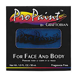 Graftobian Pro Paint Face and Body Paint - Pearl Nightfall Blue, in packaging