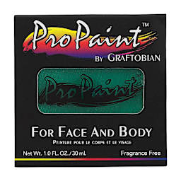 Graftobian Pro Paint Face and Body Paint - Pearl Emerald City, in packaging