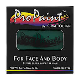 Graftobian Pro Paint Face and Body Paint - Forest Green, in packaging