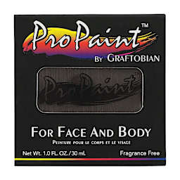 Graftobian Pro Paint Face and Body Paint - Brown Black, in packaging