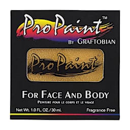 Graftobian Pro Paint Face and Body Paint - Pearl Dewdrop Gold, in packaging