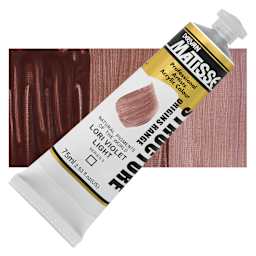 Matisse Structure Paint - Armenian Lori Violet Light, 75 ml Tube and Swatch