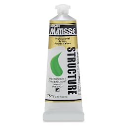 Matisse Structure Acrylics - Upright 75 ml Tube of Permanent Green Light