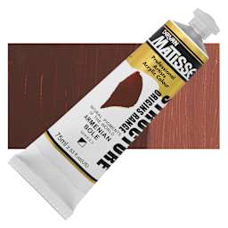 Matisse Structure Paint - Armenian Bole, 75 ml Tube and Swatch