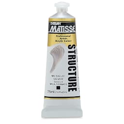 Matisse Structure Paint - Metallic Silver, 75 ml
