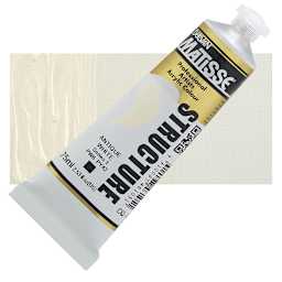 Matisse Structure Paint - Antique White, 75 ml tube and swatch