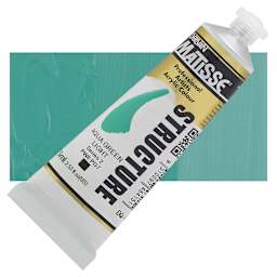 Matisse Structure Paint - Aqua Green Light, 75 ml tube and swatch