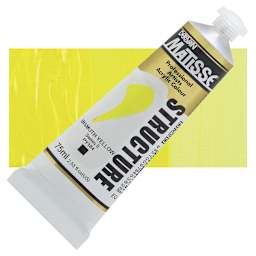 Matisse Structure Paint - Bismuth Yellow, 75 ml tube and swatch