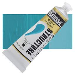 Matisse Structure Paint - Cobalt Teal, 75 ml tube and swatch