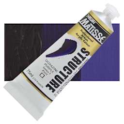 Matisse Structure Paint - Dioxazine Purple, 75 ml tube and swatch