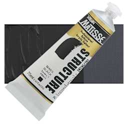Matisse Structure Paint - Mars Black, 75 ml tube and swatch