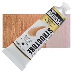 Matisse Structure Paint - Metallic Bronze, 75 ml tube and swatch