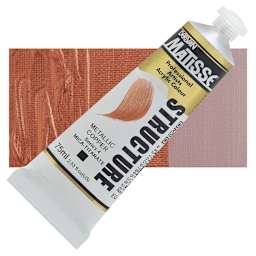 Matisse Structure Paint - Metallic Copper, 75 ml tube and swatch