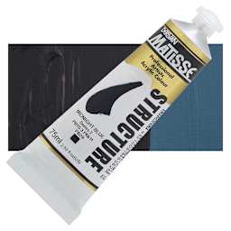 Matisse Structure Paint - Midnight Blue, 75 ml tube and swatch