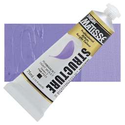 Matisse Structure Paint - Permanent Light Violet, 75 ml tube and swatch