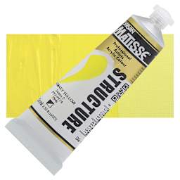 Matisse Structure Paint - Primary Yellow, 75 ml tube and swatch