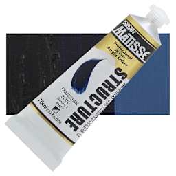 Matisse Structure Paint - Prussian Blue, 75 ml tube and swatch