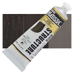 Matisse Structure Paint - Raw Umber Deep, 75 ml tube and swatch