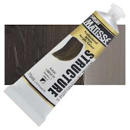 Matisse Structure Paint - Raw Umber, 75 ml tube and swatch