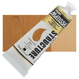 Matisse Structure Paint - Skin Tone Mid, 75 ml tube and swatch