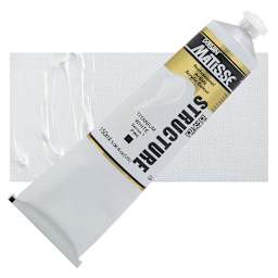 Matisse Structure Paint - Titanium White, 150 ml tube and swatch
