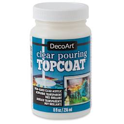 DecoArt Clear Pouring Topcoat - Front of 8oz jar shown
