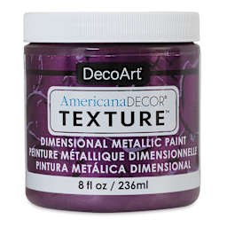 DecoArt American Decor Texture Paint - Plum Metallic, 8 oz
