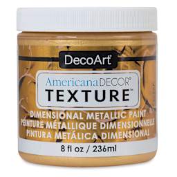 DecoArt American Decor Texture Paint - Gold Metallic, 8 oz