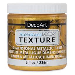 DecoArt American Decor Texture Paint - Bright Gold Metallic, 8 oz