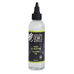 Demco Acrylic Silicone Oil - Front of 4 oz bottle shown