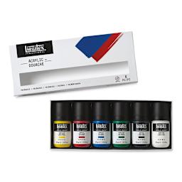 Liquitex Acrylic Gouache - Primaries, Set of 6 set opened