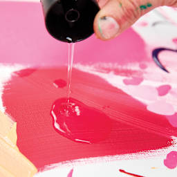 Liquitex Professional Acrylic Gouache Dry paint stroke, water-resistant