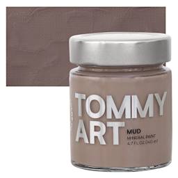 Tommy Art Mineral Paint - Mud, 140 ml jar and swatch