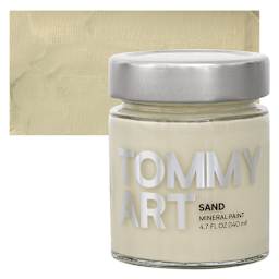 Tommy Art Mineral Paint - Sand, 140 ml jar and swatch