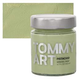 Tommy Art Mineral Paint - Pistachio, 140 ml jar and swatch