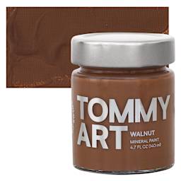 Tommy Art Mineral Paint - Walnut, 140 ml jar and swatch