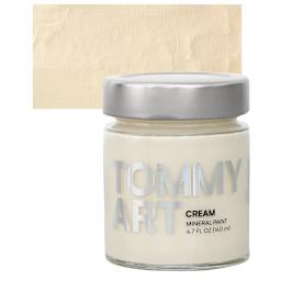 Tommy Art Mineral Paint - Cream, 140 ml jar and swatch