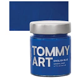 Tommy Art Mineral Paint - English Blue, 140 ml jar and swatch