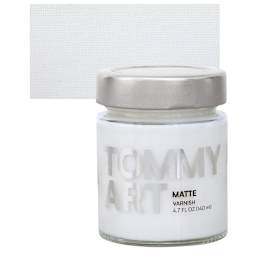 Tommy Art DIY System - Matte Varnish, 140 ml jar and swatch