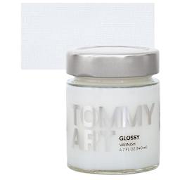 Tommy Art DIY System - Glossy Varnish, 140 ml jar and swatch