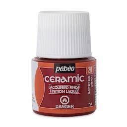 Pebeo Ceramic Paint - Garnet Red, 45 ml