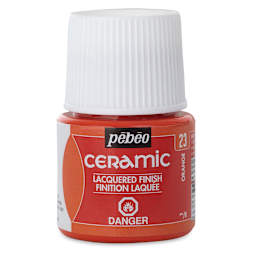 Pebeo Ceramic Paint - Orange, 45 ml