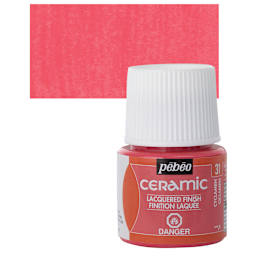 Pebeo Ceramic Paint - Cyclamen, 45 ml bottle and swatch