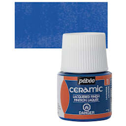 Pebeo Ceramic Paint - Lavender, 45 ml bottle and swatch