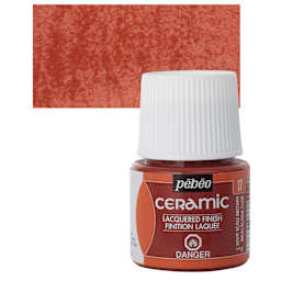 Pebeo Ceramic Paint - Light Scale Brown, 45 ml bottle and swatch