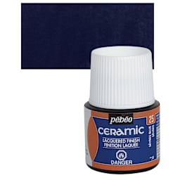 Pebeo Ceramic Paint - Sevres Blue, 45 ml bottle and swatch