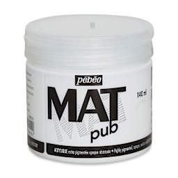 Pebeo Mat Pub Acrylic Paint - Permanent White, 140 ml