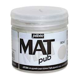 Pebeo Mat Pub Acrylic Paint - Warm Gray, 140 ml
