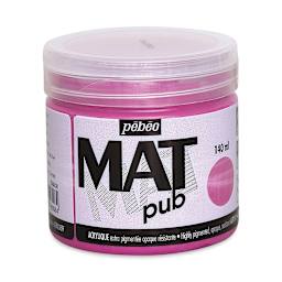 Pebeo Mat Pub Acrylic Paint - Tyrian Pink, 140 ml