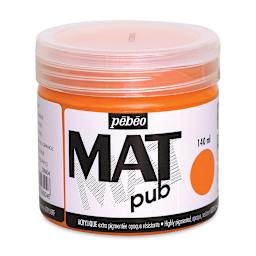 Pebeo Mat Pub Acrylic Paint - Bright Orange, 140 ml